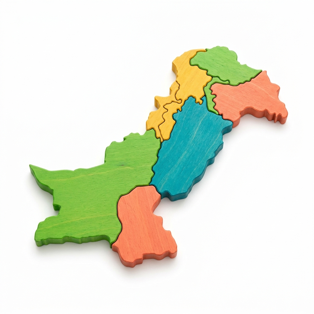 Pakistan Wooden Map Puzzle